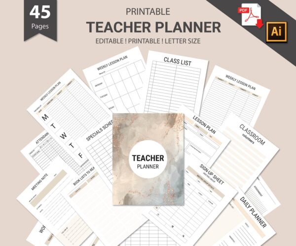 Printable Teacher Planner