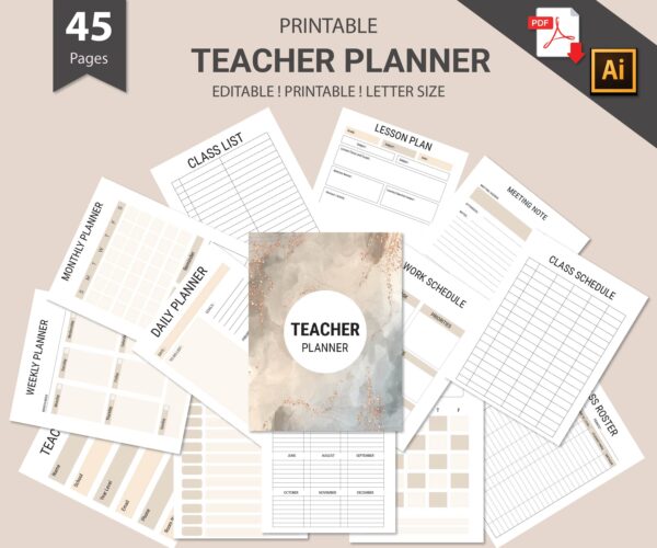 Printable Teacher Planner-DP018