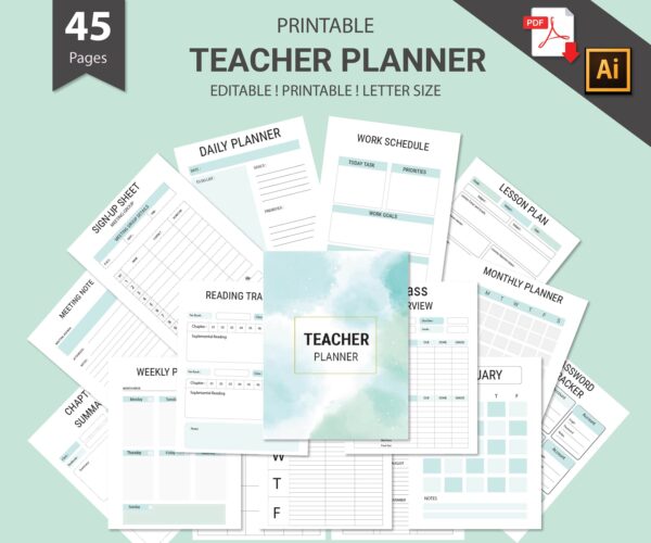 Printable Teacher Planner-DP017