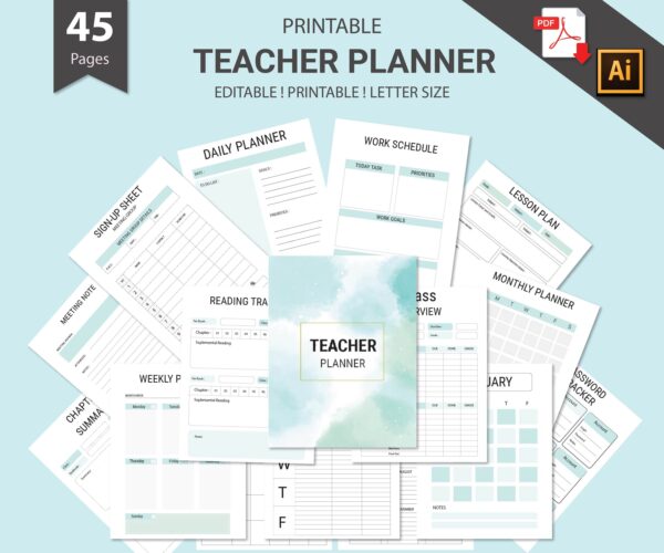 Printable Teacher Planner