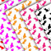 Black and White Cat Digital Paper & Seamless Pattern-060