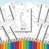 Mockup Cute Animal Coloring Pages for kids-CB08