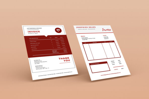 Invoice Template -CANVA invoice template