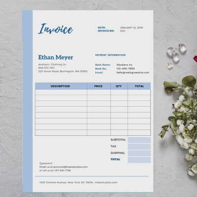 Invoice Template -CANVA invoice template