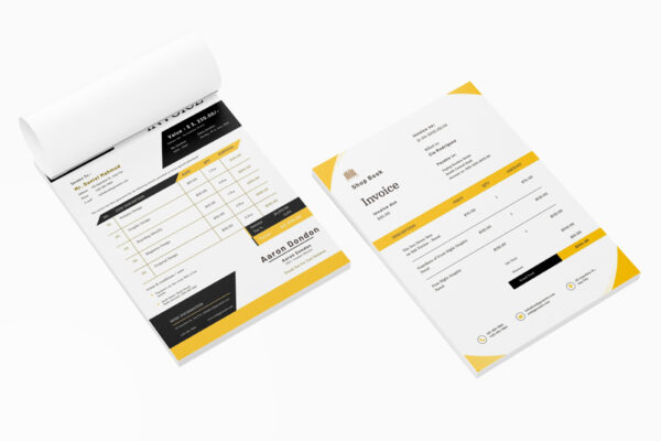 mockup 4 Invoice Template -CANVA invoice template