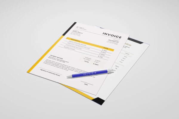 mockup 7 Invoice Template -CANVA invoice template