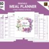 Editable Meal Planner Set | Meal Planner Bundle | Weekly Food Diary Bundle | Daily Food Journal-DP036