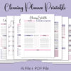 Cleaning Planner, Cleaning Checklist, Cleaning Schedule, Monthly Cleaning, Cleaning Planner Printable-DP043