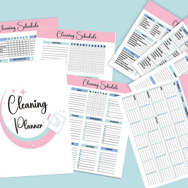 600-600 Cleaning Planner Printable