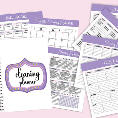 600-600 Cleaning Planner Printable, Cleaning Checklist,Monthly Cleaning, Weekly Cleaning,House Chore List-DP046