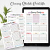 600-600 Cleaning Planner Editable, Cleaning Planner Printable, Cleaning Checklist,Monthly Cleaning-DP047
