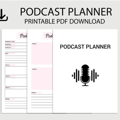 600-600 Podcast Planner Printable
