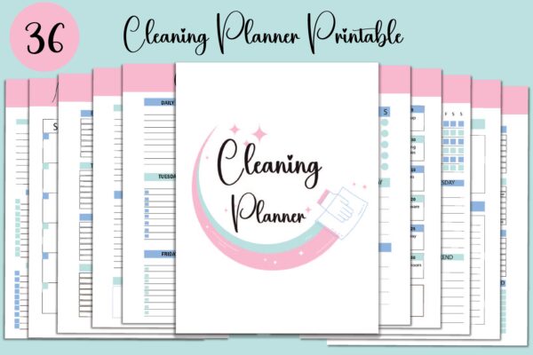 mockup-01 Editable Cleaning Schedule, Cleaning Checklist, Monthly Cleaning, Weekly Cleaning,House Chore List-DP045