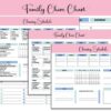 mockup 1-01 Editable Cleaning Schedule, Cleaning Checklist, Monthly Cleaning, Weekly Cleaning,House Chore List-DP045
