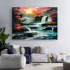 mockup 1 (6) Modern Minimal Nature Wall Decor Serene Countryside Canvas Living Room Art-113