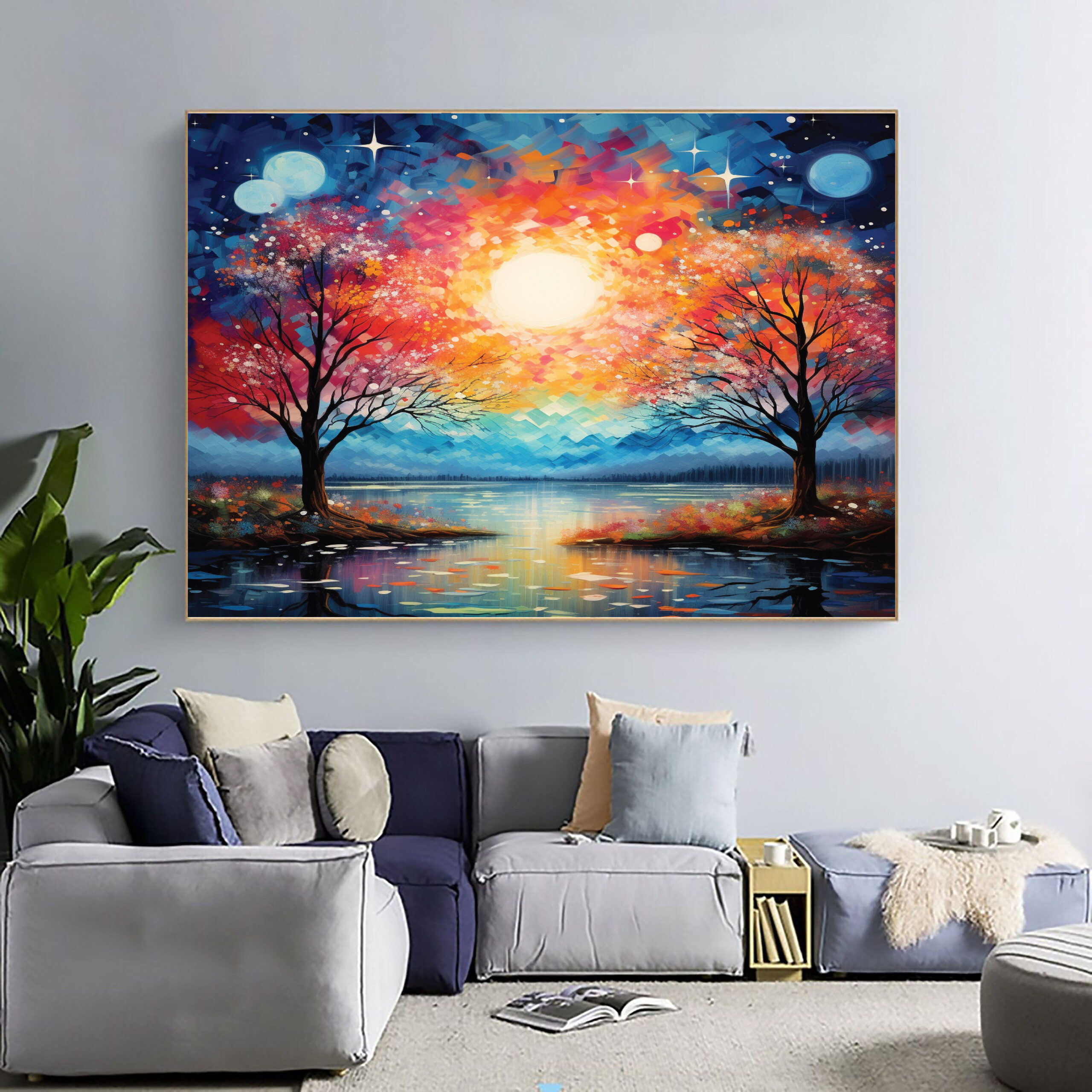 mockup 1 (6) Floral Texture Art | Textured Flower Painting |Unique gift| Home Decor Wall Art-112