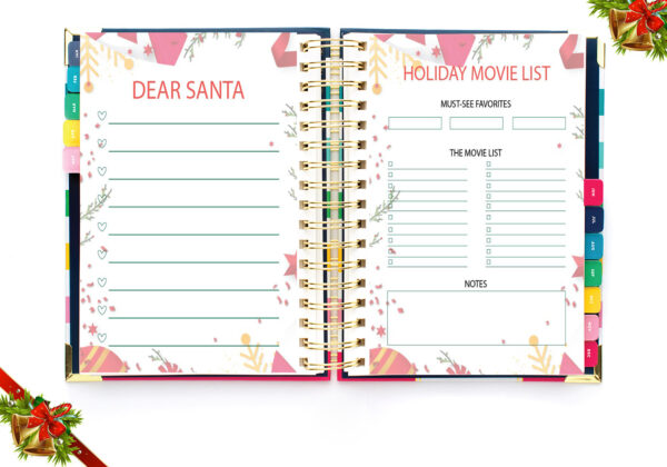 mockup Christmas Planner Printable, Holiday Planner,Christmas Organizer,Christmas Binder,Gift Budget Planner-DP038