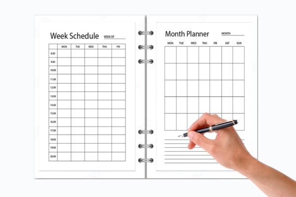 mockup 2 Work Planner Printable , Office Task Tracker, Office Planner-DP039