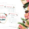mockup 2 Christmas Planner Notebook, Holiday Planner, Christmas Binder, Gift Planner-DP042
