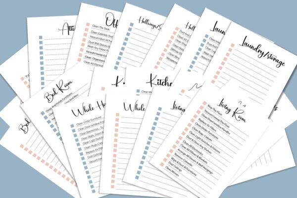 mockup 3-01 Cleaning Planner Editable, Cleaning Planner Printable, Cleaning Checklist,Monthly Cleaning-DP044