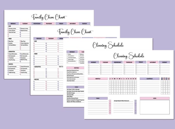 Cleaning Planner, Cleaning Checklist, Cleaning Schedule, Monthly Cleaning, Cleaning Planner Printable-DP043