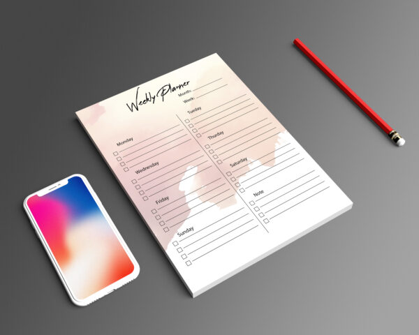 mockup 4 Podcast Planner Printable, Editable Podcast Episode Launch Plan-DP031