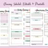 Web Cleaning Planner Editable, Cleaning Planner Printable, Cleaning Checklist,Monthly Cleaning-DP047