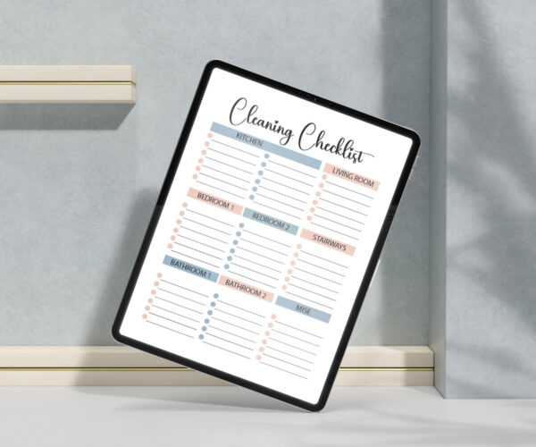 mockup 5 Cleaning Planner Editable, Cleaning Planner Printable, Cleaning Checklist,Monthly Cleaning-DP044