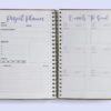 Opened sketchbook pages mockup psd on floral background Work From Home Planner Printable,Work Day Organizer, Personal Daily Planner-027