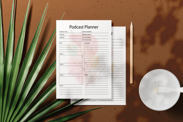 Podcast Planner Printable, Editable Podcast Episode Launch Plan-DP032