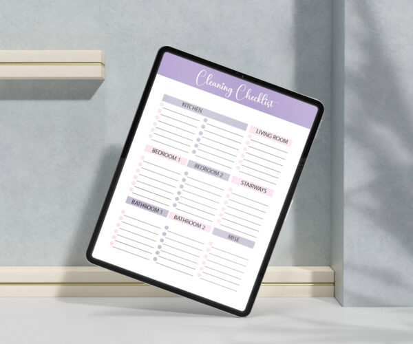 mockup 6 Cleaning Planner Printable, Cleaning Checklist,Monthly Cleaning, Weekly Cleaning,House Chore List-DP046