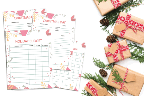 mockup-6 Christmas Planner Printable, Holiday Planner,Christmas Organizer,Christmas Binder,Gift Budget Planner-DP038