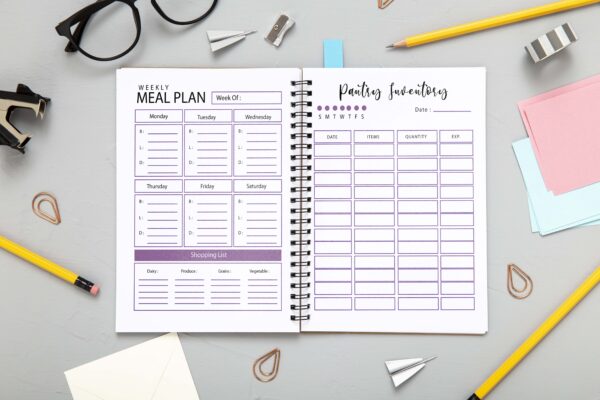Editable Meal Planner Set | Meal Planner Bundle | Weekly Food Diary Bundle | Daily Food Journal-DP036