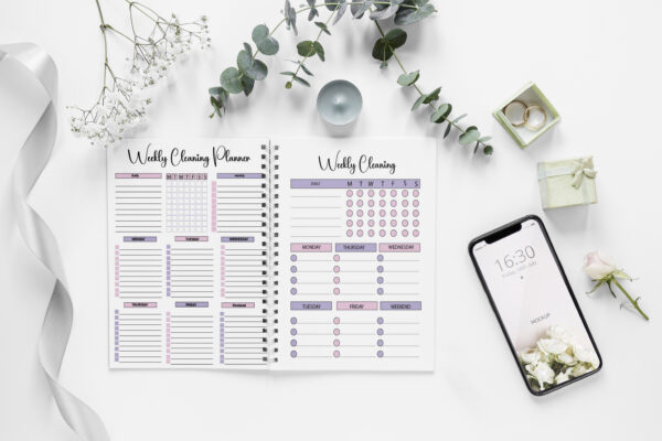 Cleaning Planner, Cleaning Checklist, Cleaning Schedule, Monthly Cleaning, Cleaning Planner Printable-DP043