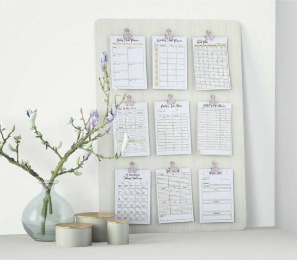 mockup 8 Meal Planner Printable | Diet Journal | Weekly Food Diary Bundle | Daily Food Journal-DP035