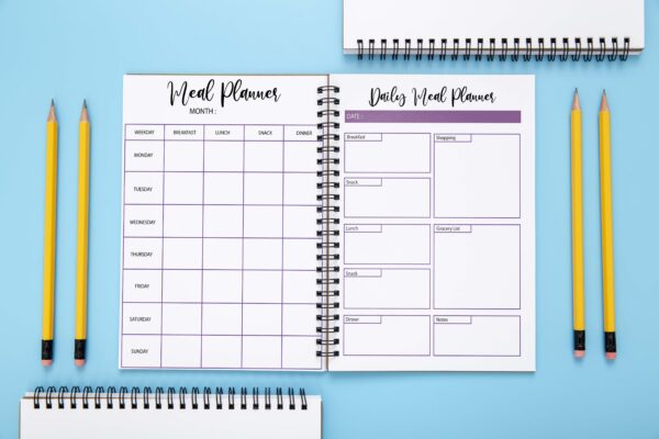 Editable Meal Planner Set | Meal Planner Bundle | Weekly Food Diary Bundle | Daily Food Journal-DP036