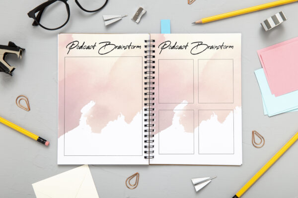 mockup 9 Podcast Planner Printable, Editable Podcast Episode Launch Plan-DP031