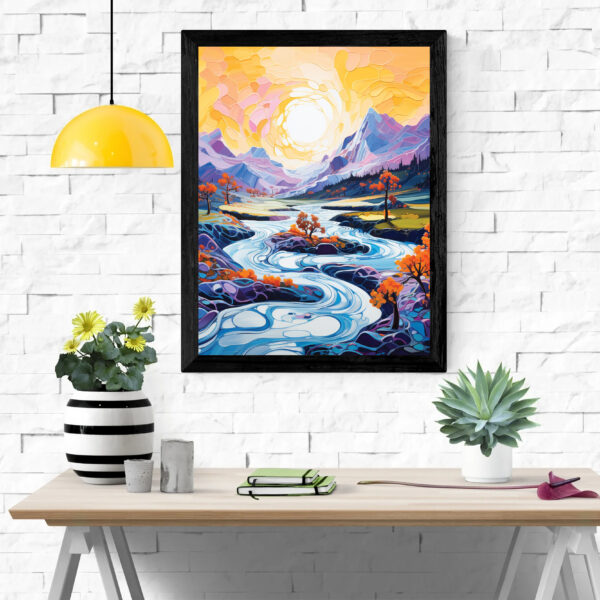 Neutral Abstract Landscape, Abstract Watercolor, Landscape Painting, Modern Wall Art-0117