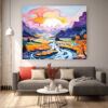 Neutral Abstract Landscape, Abstract Watercolor, Landscape Painting, Modern Wall Art-0117