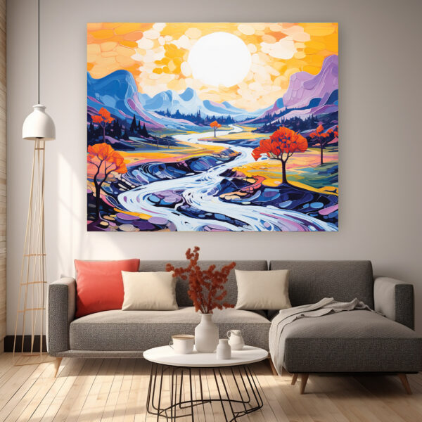 Neutral Abstract Landscape, Abstract Watercolor, Landscape Painting, Modern Wall Art-0117