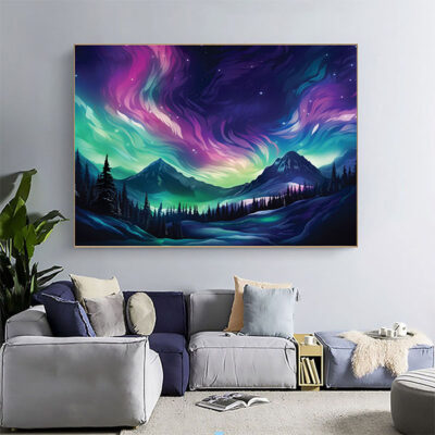 600-600 Colorful Nautical And Modern Home Decor Large Canvas Wall Art-0123