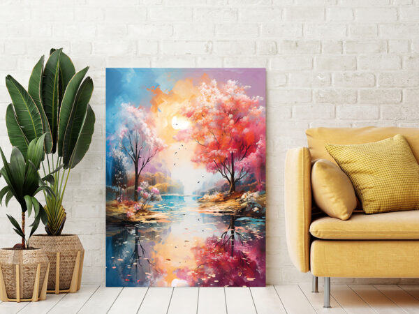 Mockup_01 (3) Vibrant Fall Colors, Beautiful Colorful Tree Wall Art Tree Decor-0145