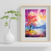 Canvas painting,Oil painting,Tree of Life,Room Decor,Wall Art-0144