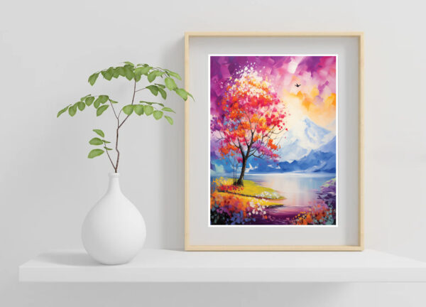 Canvas painting,Oil painting,Tree of Life,Room Decor,Wall Art-0144