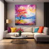 Canvas painting,Oil painting,Tree of Life,Room Decor,Wall Art-0144