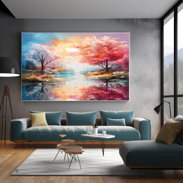 Mockup_01 (8) Vibrant Fall Colors, Beautiful Colorful Tree Wall Art Tree Decor-0145