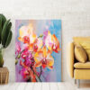 Mockup_8 Abstract Colorful Bloom Oil Painting, Thick Textured Floral Wall Art-0130