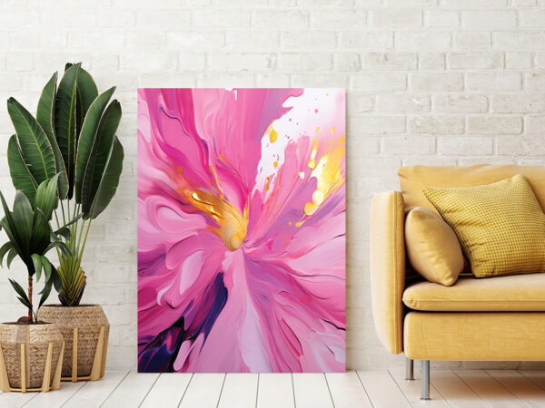 Abstract Floral Wall Art, Sage Pink Beige Peony Oil Painting-0132