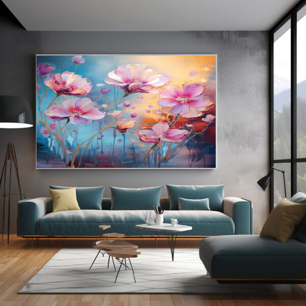 Flower Meadow Printable Wall Art, Nursery Wall Decor, Abstract Botanical Wall Art-0142