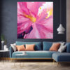 Abstract Floral Wall Art, Sage Pink Beige Peony Oil Painting-0132